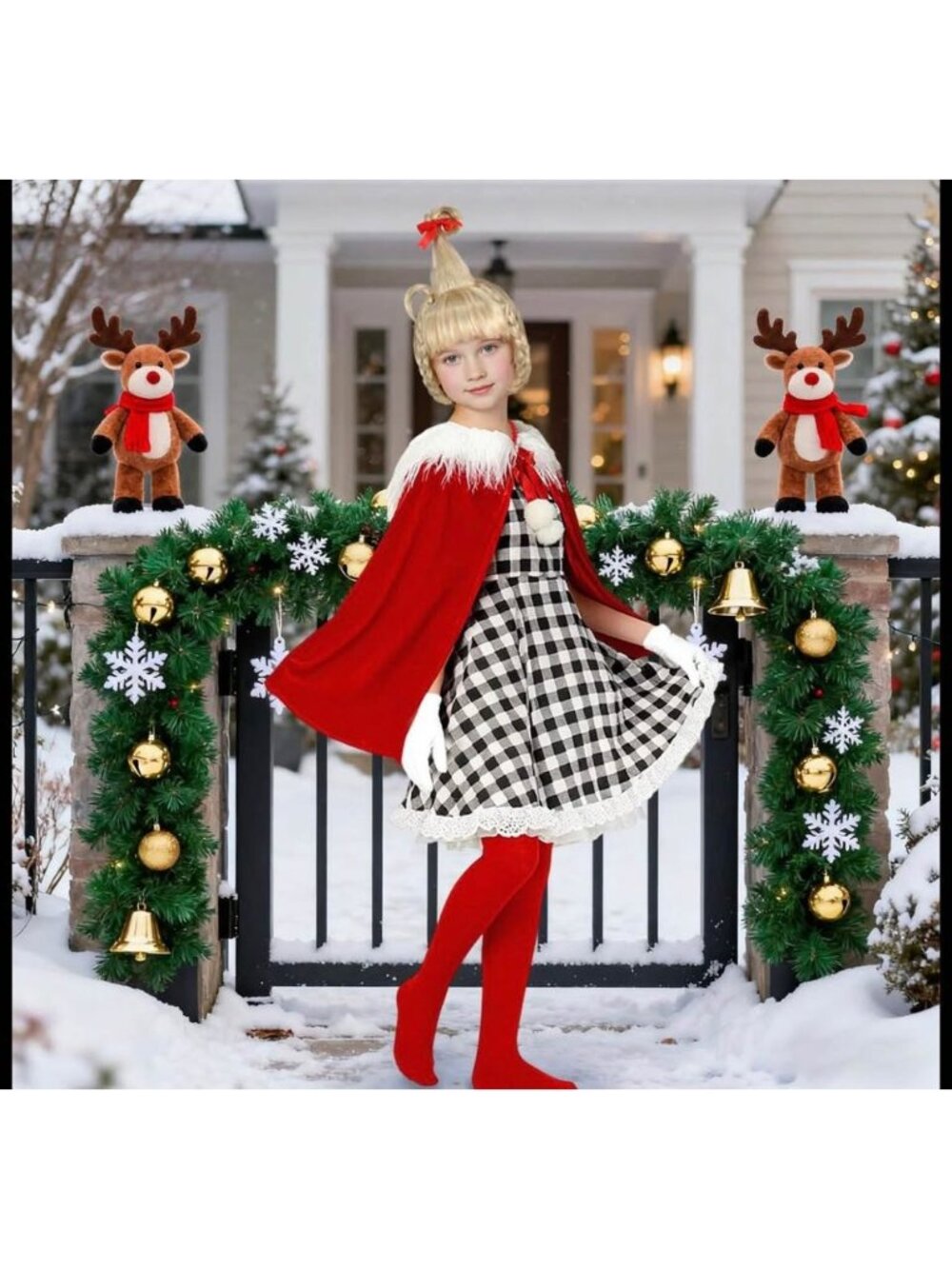 NWT 6-7yrs Cindy Lou Who Costume Set Halloween Christmas